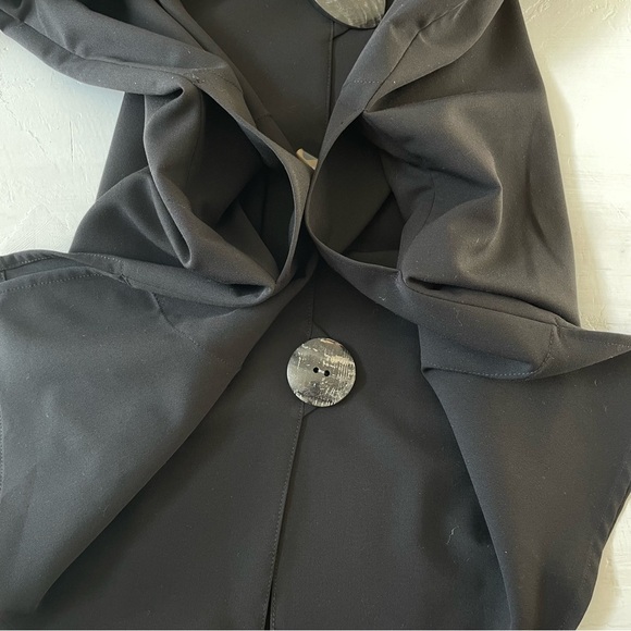 Caroline Rose Jacket Womens Lagenlook Unique Button 3/4 Sleeves Black Size 1X - Picture 8 of 9